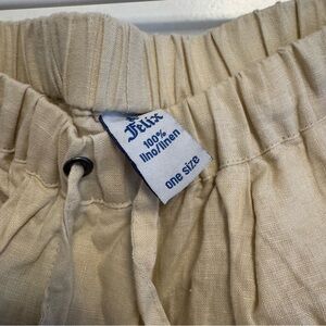 Felix Wide Leg 100% Linen Drawstring Pants
